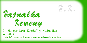 hajnalka kemeny business card